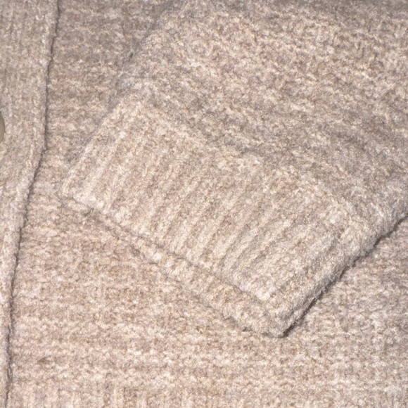 Women's Beige Button-Up Sweater - Picture 3 of 5